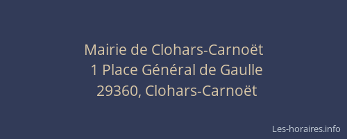 Mairie de Clohars-Carnoët