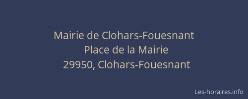 Mairie de Clohars-Fouesnant