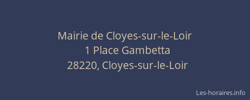 Mairie de Cloyes-sur-le-Loir