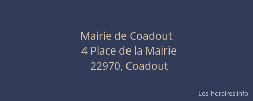 Mairie de Coadout