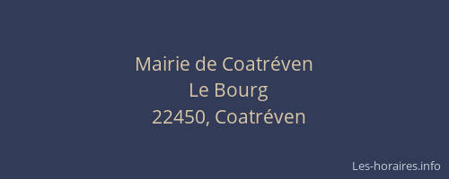 Mairie de Coatr&eacute;ven