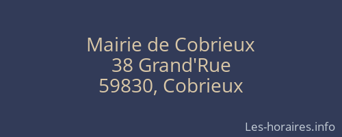 Mairie de Cobrieux