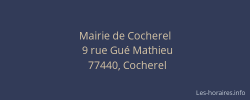 Mairie de Cocherel