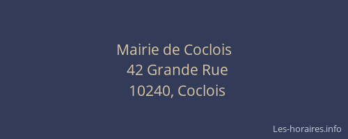 Mairie de Coclois