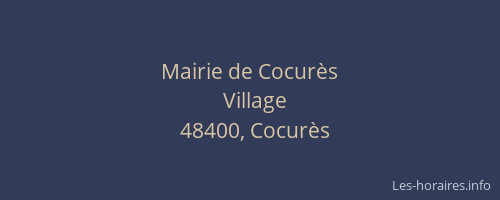 Mairie de Cocurès