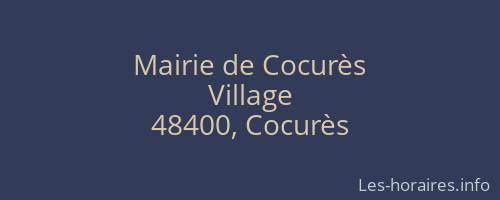 Mairie de Cocurès