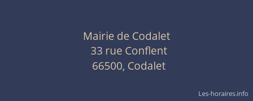Mairie de Codalet