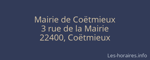Mairie de Coëtmieux