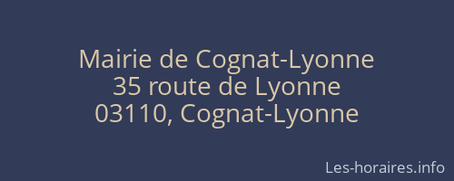 Mairie de Cognat-Lyonne