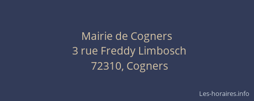 Mairie de Cogners