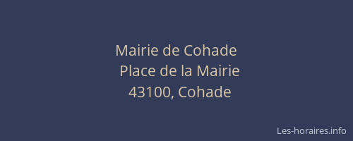 Mairie de Cohade