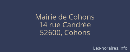 Mairie de Cohons