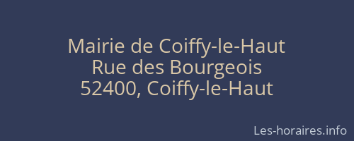 Mairie de Coiffy-le-Haut