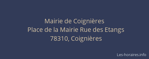 Mairie de Coigni&egrave;res