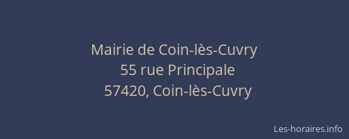 Mairie de Coin-l&egrave;s-Cuvry