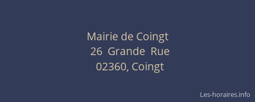Mairie de Coingt