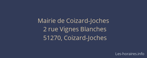 Mairie de Coizard-Joches