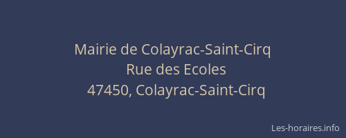 Mairie de Colayrac-Saint-Cirq