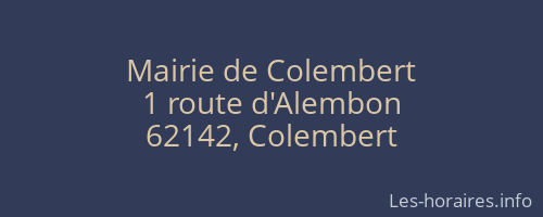 Mairie de Colembert