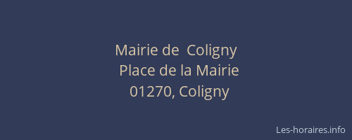 Mairie de  Coligny