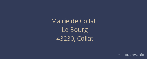 Mairie de Collat