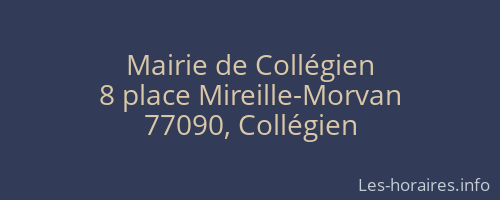 Mairie de Collégien