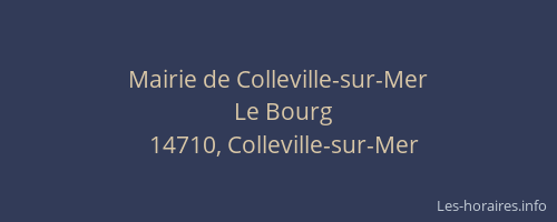 Mairie de Colleville-sur-Mer