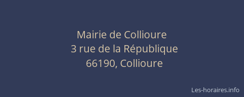 Mairie de Collioure