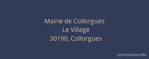 Mairie de Collorgues