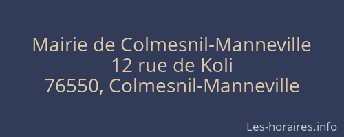 Mairie de Colmesnil-Manneville