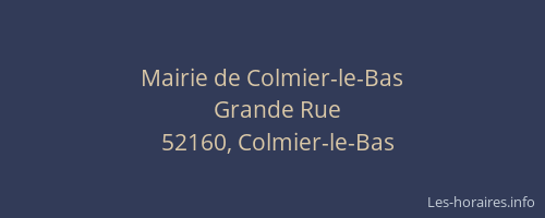 Mairie de Colmier-le-Bas