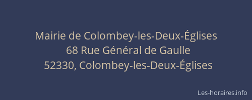 Mairie de Colombey-les-Deux-&Eacute;glises