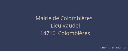 Mairie de Colombi&egrave;res