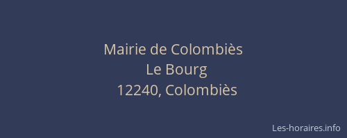 Mairie de Colombi&egrave;s