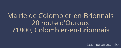 Mairie de Colombier-en-Brionnais
