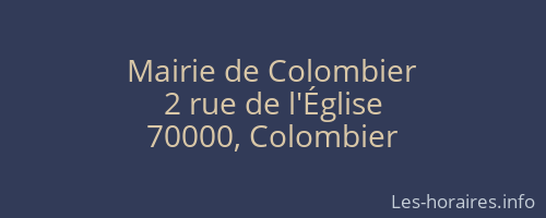 Mairie de Colombier