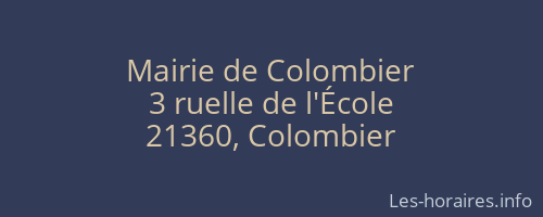 Mairie de Colombier