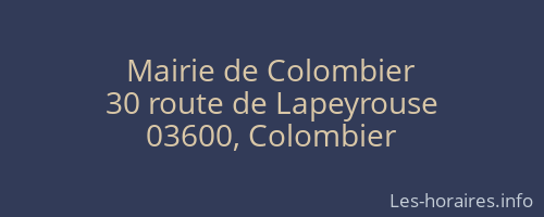 Mairie de Colombier
