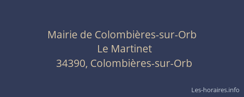 Mairie de Colombières-sur-Orb