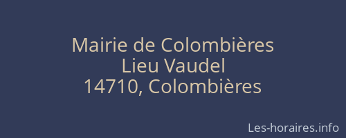Mairie de Colombières
