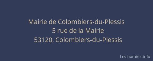 Mairie de Colombiers-du-Plessis