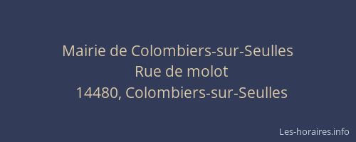 Mairie de Colombiers-sur-Seulles