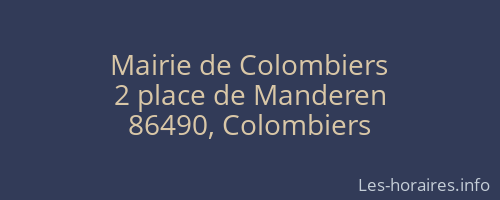Mairie de Colombiers