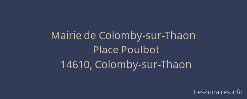 Mairie de Colomby-sur-Thaon