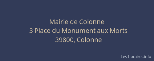 Mairie de Colonne