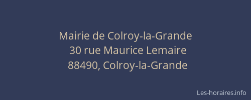 Mairie de Colroy-la-Grande