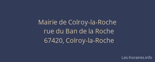 Mairie de Colroy-la-Roche