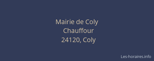 Mairie de Coly