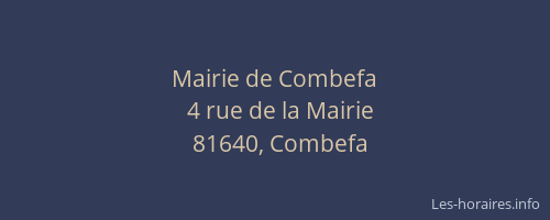 Mairie de Combefa