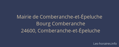 Mairie de Comberanche-et-&Eacute;peluche